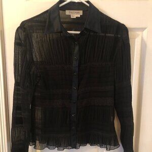 Elegant Kay Unger NY Button Down Top